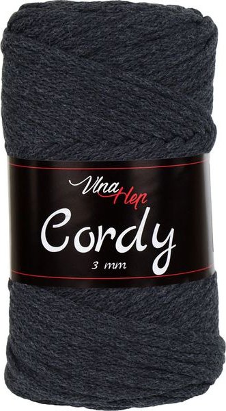 Příze Cordy, 3mm, 8236, tmavě šedá (antracit)