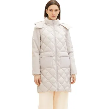 Dámský kabát TOM TAILOR DÁMSKÝ PROŠÍVANÝ KABÁT - SVĚTLE ŠEDÝ M + DOPRAVA ZDARMA