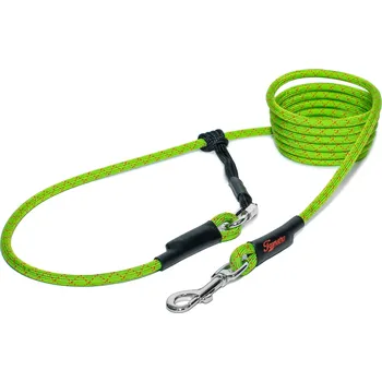 Vodítko pro psa Tamer Lanové vodítko EASYLONG | Střední pes | Zelené s červeným proužkem - 451 Délka: 2,5 m