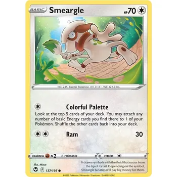 Sběratelská karetní hra Smeargle 137/195 - Silver Tempest Typ karty: Non-Holo