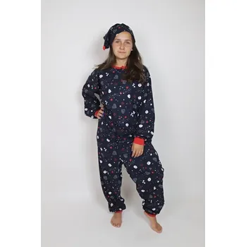 Kojenecký overall Dívčí overal s čepičkou Rozárka M1 medvídek tmavě modrý Barva: Modrá, Velikost: 150