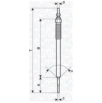 Zapalovací a žhavicí svíčka Žhavící svíčka MAGNETI MARELLI 062900131304