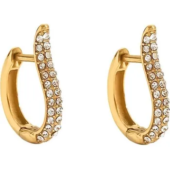 Náušnice ORNAMENTI Pozlacené náušnice Sparkling Hoops gold