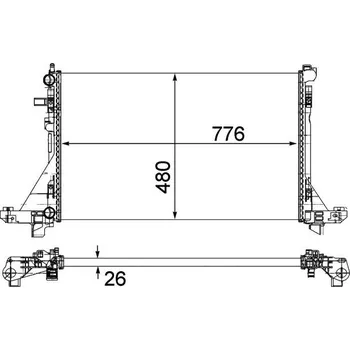 Chladič motoru Chladič, chlazení motoru MAHLE CR 1771 000P
