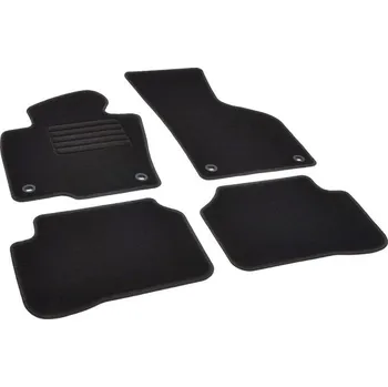 autokoberec Autokoberce textilní přesné černé / černé obšití - Volkswagen Passat (Typ B7 3C/36) (2010-2014) oválná fixace koberců 5-sedadel