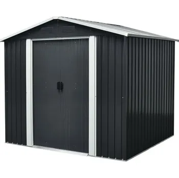 Zahradní domek Plechový zahradní domek PERGART Dresden II 106 291 x 162 cm břidlicově šedý