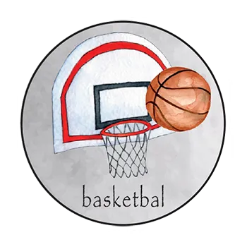 magnetka pro dítě Slon Pamatovák Basketbal