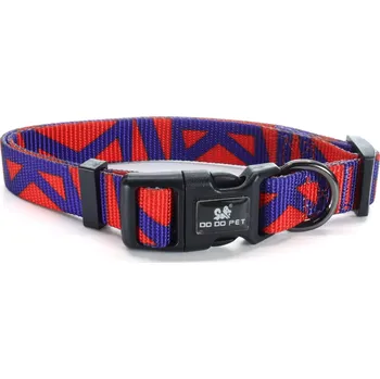 Obojek pro psa Vsepropejska Rais fialovo-červený obojek pro psa Typ: Obojek, Velikost: Obvod krku 33 - 52 cm