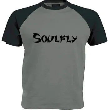 Pánské tričko šedo černé triko Soulfly