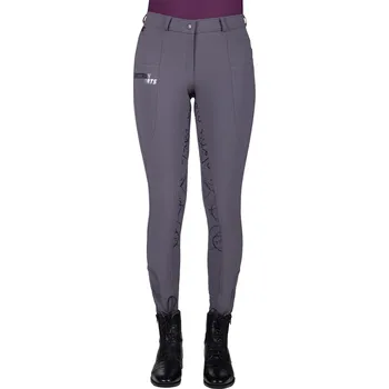 Jezdecké kalhoty QHP Rajtky World Tour QHP, s gripem, zateplené, dámské, anthracite 30