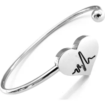 Náramek Steel Jewelry Náramek srdce a tep z chirurgické oceli NR070102 dárkové balení zdarma