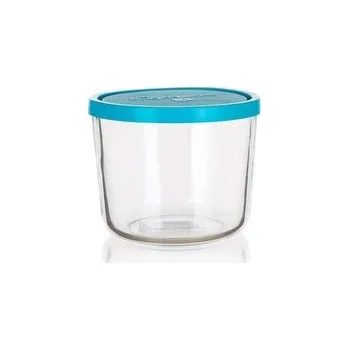 Dóza na potraviny BORMIOLI Dóza skleněná FRIGOVERRE 813 ml, modré víčko