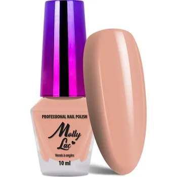 Přípravek na nehty Klasický lak na nehty,10ml - Molly 203 (tmavší nude lak na nehty, vysoký lesk, výdrž až 12 dní) (Tělový lak na nehty, 10ml)