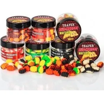 Boilies BOILIES TRAPER DUO-MAGGOT WAFTERS 10mm Marcipám / Med