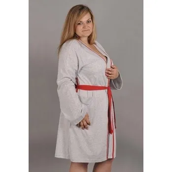 Dámský župan Vienetta Secret Dámský župan krátký Klára šedý Barva: šedá, Velikost: XXL