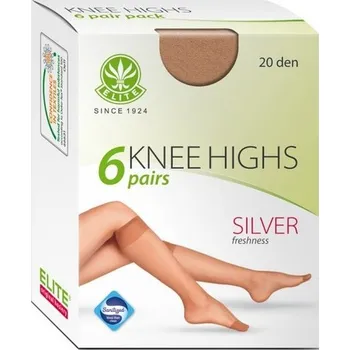 Dámské punčochy Elite Dámské podkolenky Terka 6 párů tělové Barva: tělová, Velikost: uni