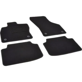 autokoberec Autokoberce textilní přesné černé / černé obšití - Škoda Octavia III (Typ 5E) Scout (2012-2019) 4x kulatá fixace 5-sedadel