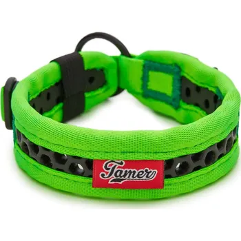 Obojek pro psa Tamer Perforovaný obojek SOFTY | zeleno - černý Šířka: 2,8 cm, Obvod krku: 35 - 41 cm