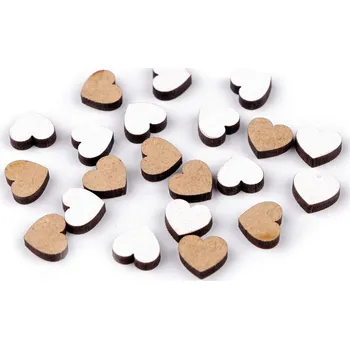 Dřevěné srdce mini k nalepení Ø10 mm