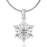 Silvego Stříbrný přívěsek Sněhová vločka se zirkony Swarovski JJJP0811 + 2 měsíce na vrácení zboží