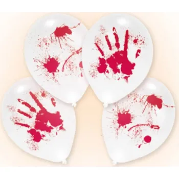 Balónek Krvavé balónky Halloween 4 ks, 27,5 cm