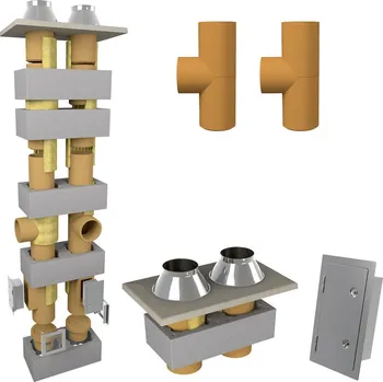 Komín CS komín Universal dvouprůduch Optimal PLUS 160-90°/160-90° - 4,0 m