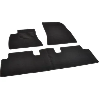 autokoberec Autokoberce textilní přesné černé / černé obšití - Tesla Model 3 (2017-2023) 5-sedadel