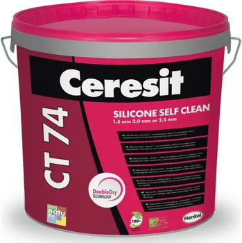 Omítka CERESIT CT 74 Silikonová omítka | Hlazená - Zrno 2,5 mm | B | 25 kg