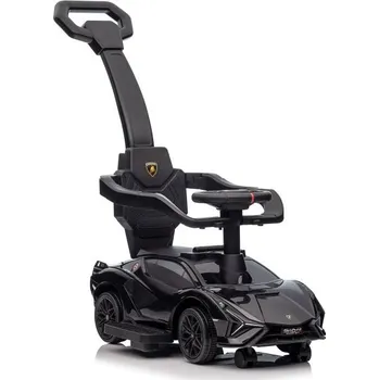 Odrážedlo Dětské odrážedlo Lamborghini QLS-996T s rukojetí - černé