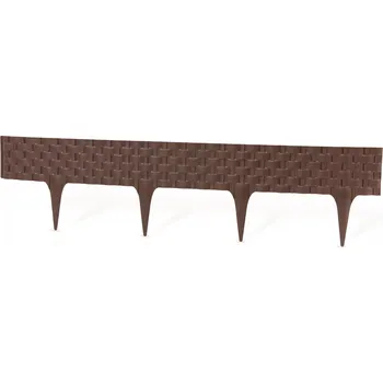 Květináč Palisáda | Délka: 3,2 m | Vzor: ratan | Barva: tmavě hnědá | Balení: 4ks | ALFIstyle.cz