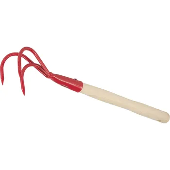 Motyka Drápek - kypřič zahradnický, 3 hroty, dřevěná násada 27cm