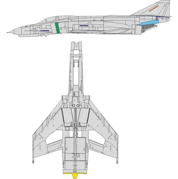 Plastikový model Eduard 1/48 F-4E surface panels (MENG)