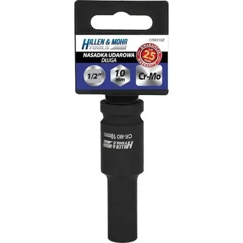 Gola hlavice Dedra 17M313Z Rázová hlavice prodloužená 1/2'', 13x78 mm, ocel Cr-Mo