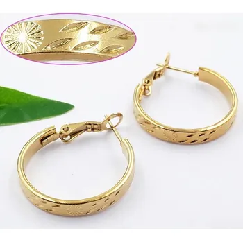 Náušnice Náušnice chirurgická ocel, kruhy zlaté 20982