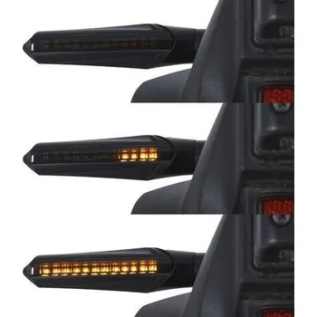 Osvětlení pro motocykl Sekvenční LED blinkry Nightrider, OXFORD (sada vč. odporů, pár)
