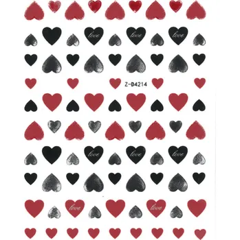 Nailee Samolepky srdíčka barevná Z-D4214 Dark Red