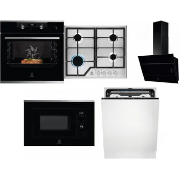 Set domácích spotřebičů ELECTROLUX KODEC75X2 + ELECTROLUX KGS6426SX + ELECTROLUX LFV316K + ELECTROLUX LMS2203EMX + ELECTROLUX EEM69410L