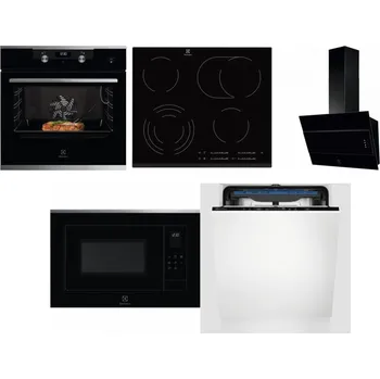 Set domácích spotřebičů ELECTROLUX KODEC75X2 + ELECTROLUX EHF6547FXK + ELECTROLUX LFV316K + ELECTROLUX LMS4253TMX + ELECTROLUX EES48200L