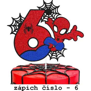 Dětský míč Dekorace na dort - Spiderman Varianta: zápich číslo - 6