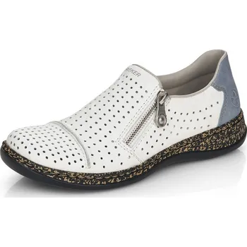 Dámské polobotky Dámská celoroční obuv Rieker DC 46353-80 kožená bílá 38