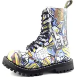 Steel boty 10 dírek 105/106/O/FULL GRAFFITTI, velikost 44