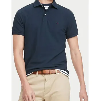 Pánské tričko Pánské modré polo triko Tommy Hilfiger - Velikost M, Barva Modrá 22s32400 MW0MW17770