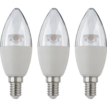 Žárovka LIVARNO home LED žárovka, 2/3 kusy (6 W / E14 / svíčka transparentní, 3 kusy)
