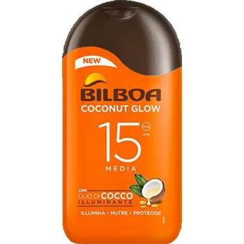 Přípravek na opalování Bilboa Coconut Glow SPF 15 opalovací mléko 200 ml