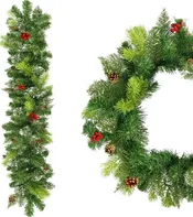 Vánoční dekorace Springos CA0947 girlanda z větviček a zdobením 100 cm