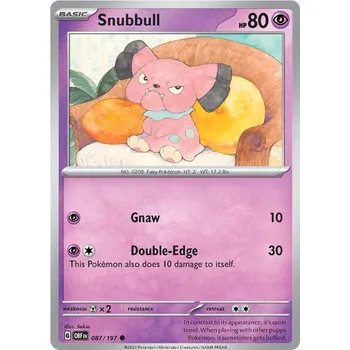 Sběratelská karetní hra Pokémon TCG Snubbull 087/197 - Reverse Holo