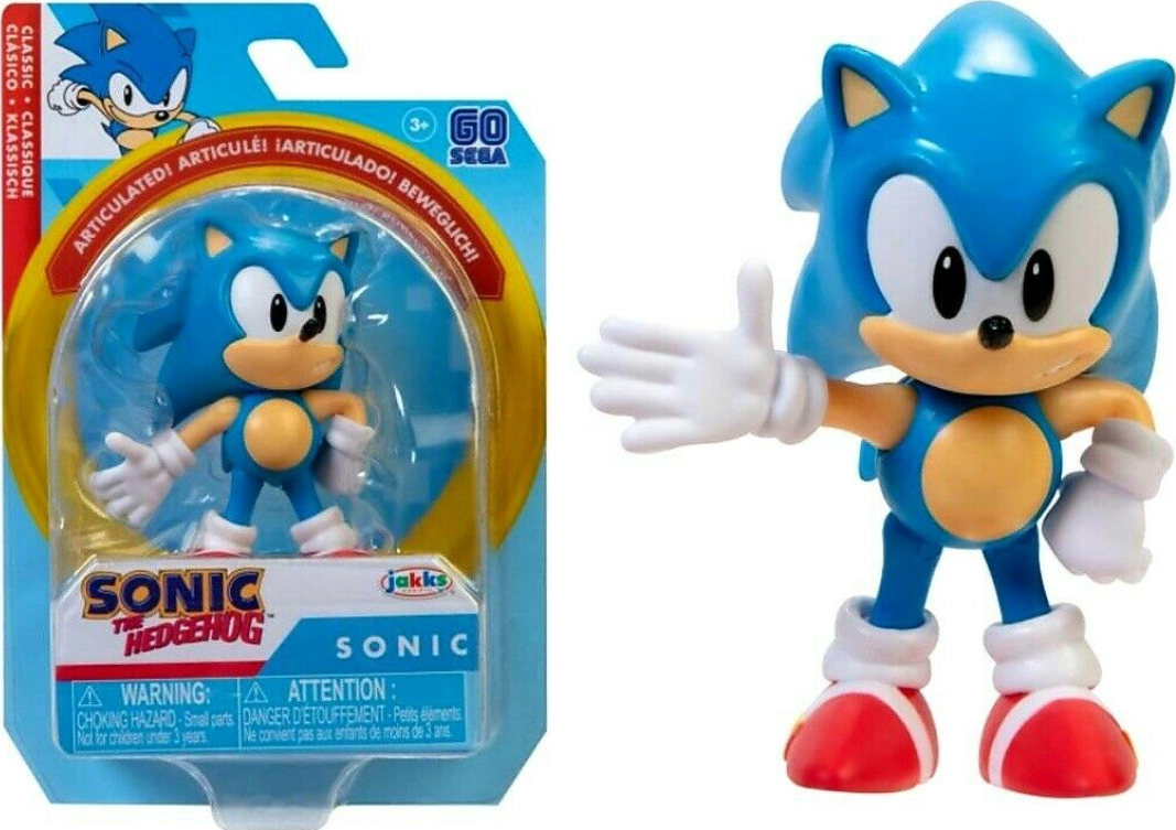 JAKKS Pacific Sonic 3 Movie - Figura Di Sonic The Hedgehog 6,3 Cm - Action Figure Snodabile Ufficiale Da Collezione