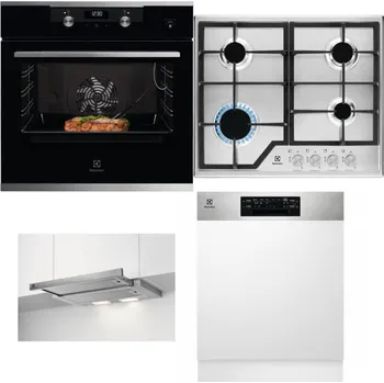 Set domácích spotřebičů ELECTROLUX KODEC75X2 + ELECTROLUX KGS6426SX + ELECTROLUX LFP326S + ELECTROLUX EEM48300IX