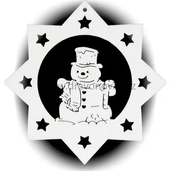 Vánoční ozdoba Vánoční ozdoba HVĚZDA s obrázkem č.1511