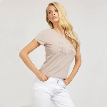 Dámské tričko Dámské béžové triko Guess - Velikost M, Barva Béžová 22s25945 w2ri20kakz3